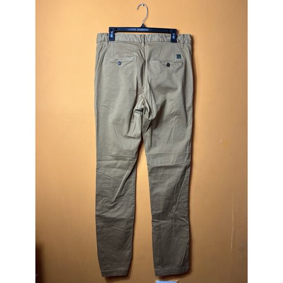 Zara Lab Mens Brown Khaki Chino Pants Jeans Size 32 - Picture 5 of 7
